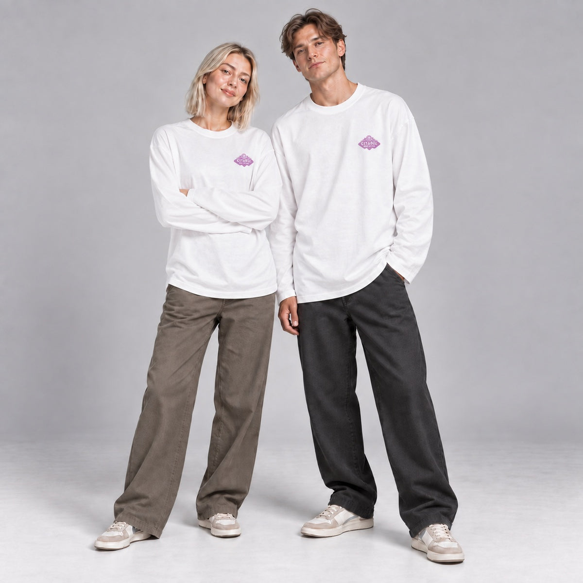 Citadel Music Festival 2025 - Unisex Oversize Longsleeve (weiß/pink)