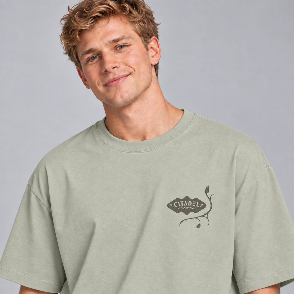 Citadel Music Festival 2026 - Unisex Oversize T-Shirt (Soft Salvia)
