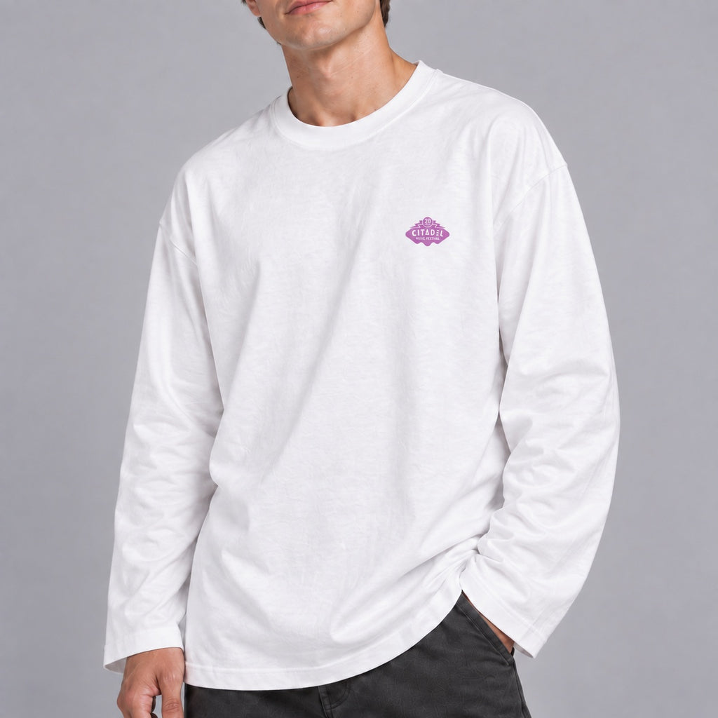 Citadel Music Festival 2025 - Unisex Oversize Longsleeve (weiß/pink)