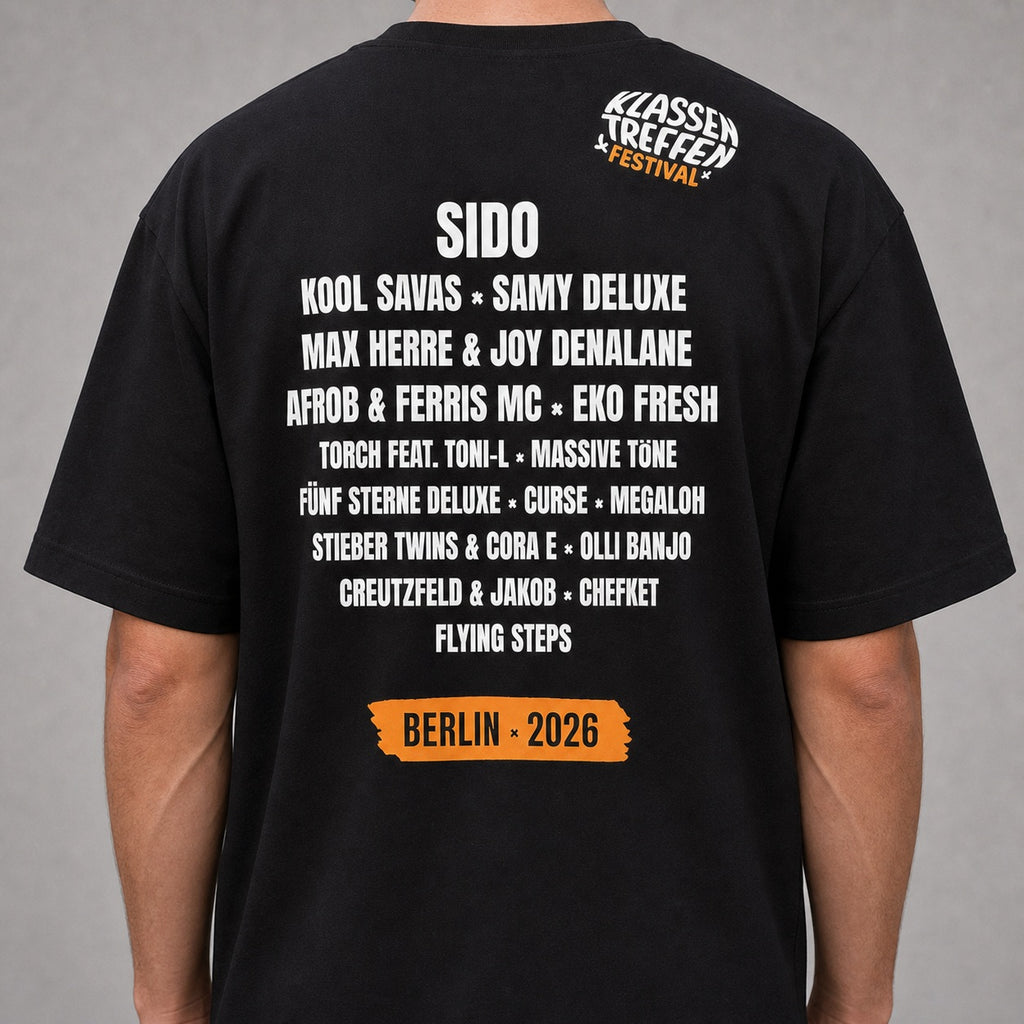 Klassentreffen Festival 2026 - Unisex Lineup T-Shirt (schwarz)