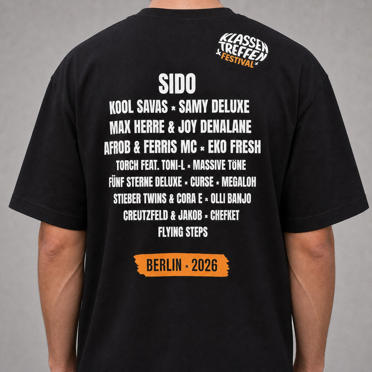 Klassentreffen Festival 2026 - Unisex Lineup T-Shirt (schwarz)