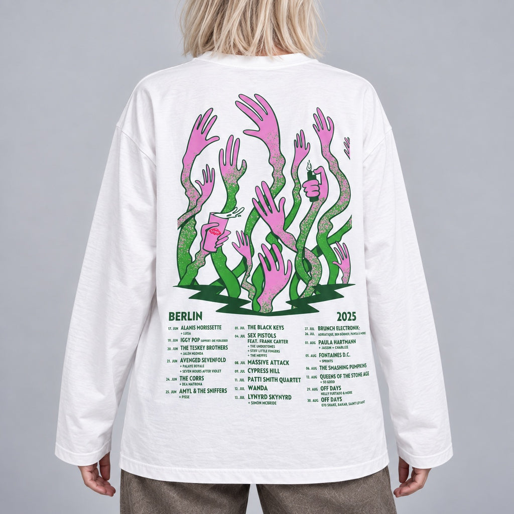 Citadel Music Festival 2025 - Unisex Oversize Longsleeve (weiß/grün)