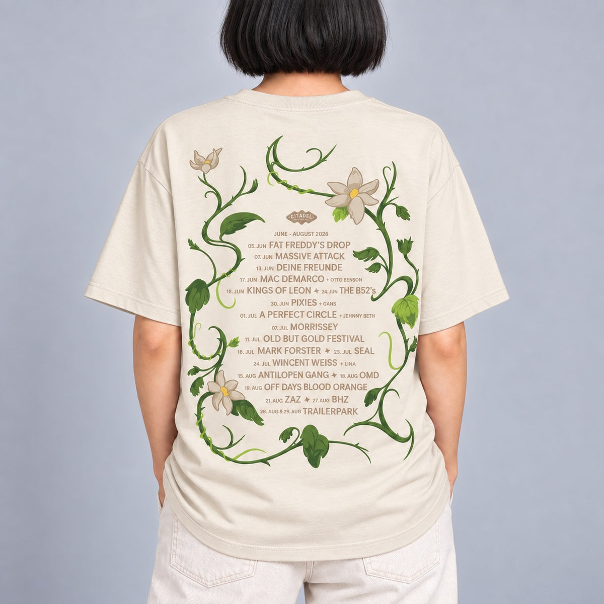 Citadel Music Festival 2026 - Unisex Oversize T-Shirt (Sand)