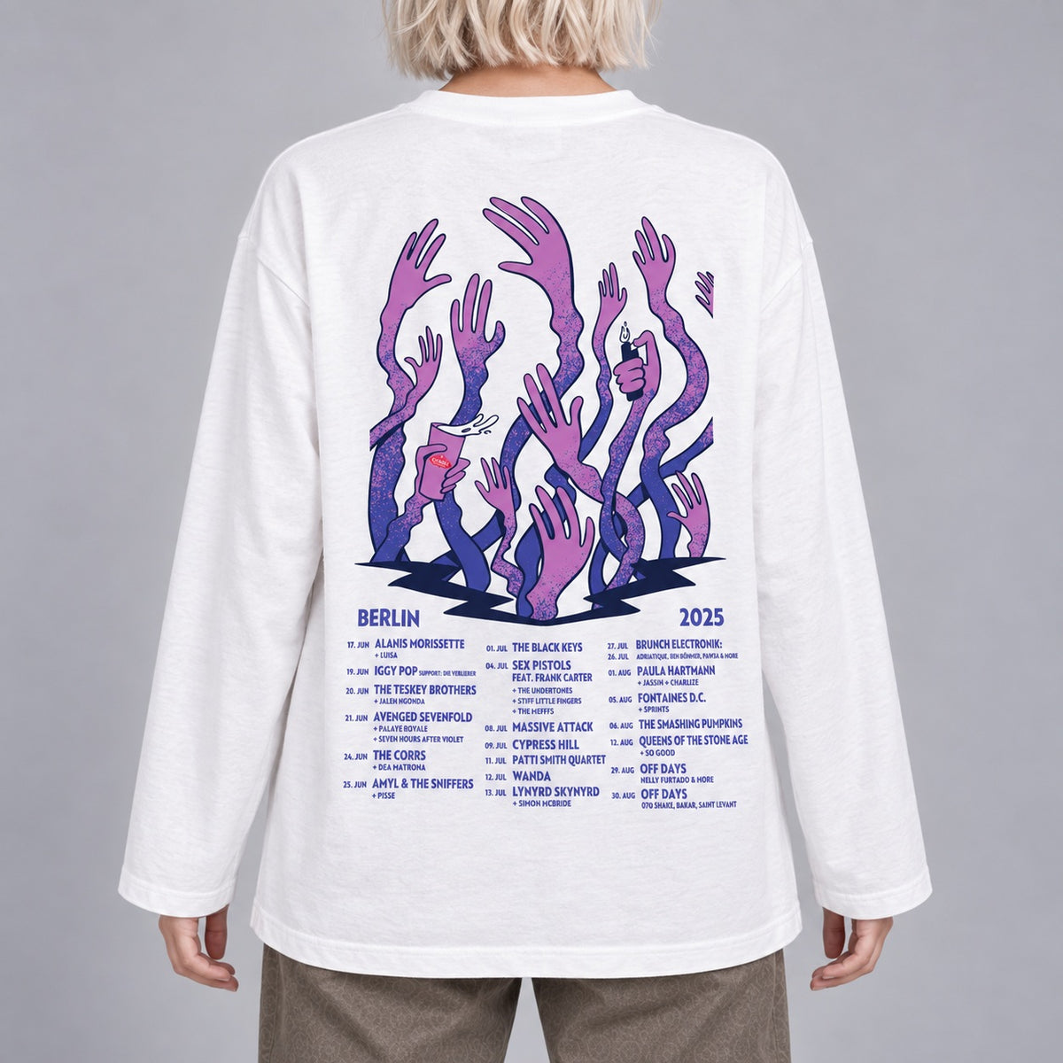 Citadel Music Festival 2025 - Unisex Oversize Longsleeve (weiß/pink)