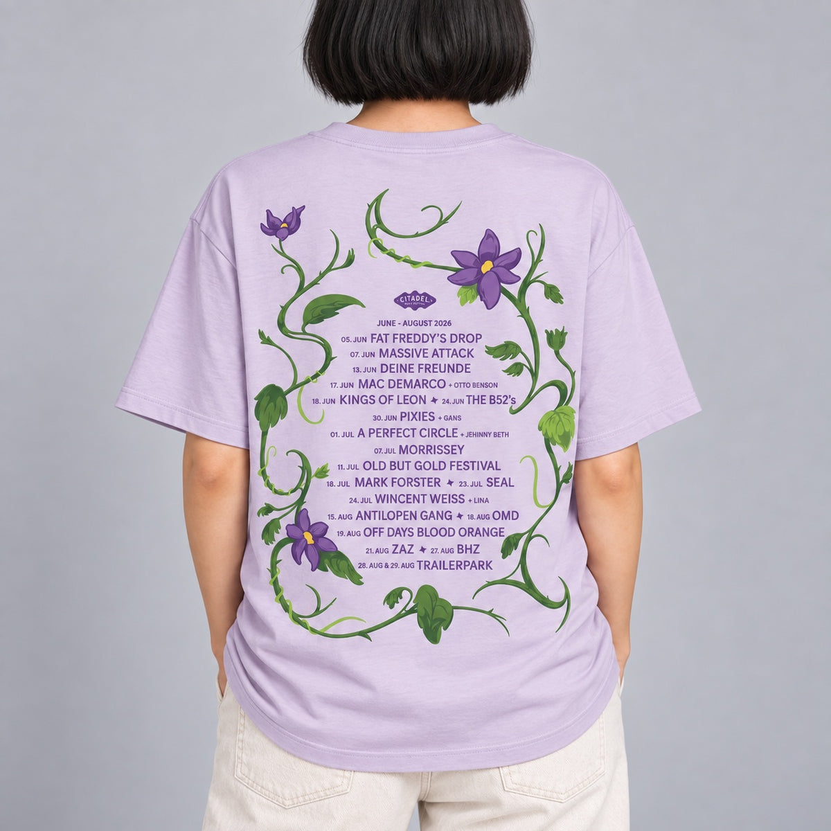 Citadel Music Festival 2026 - Unisex Oversize T-Shirt (Lilac)